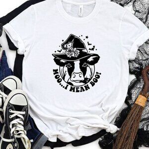 Moo I Mean Boo T-Shirt, Funny Cow Lover Shirt, Funny Halloween Gifts